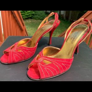 Dolce Gabbana red sandals.